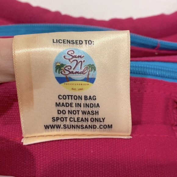 Sun N Sand Messina Large Cotton Tote Tropical Hibiscus Floral Design - Picture 14 of 17